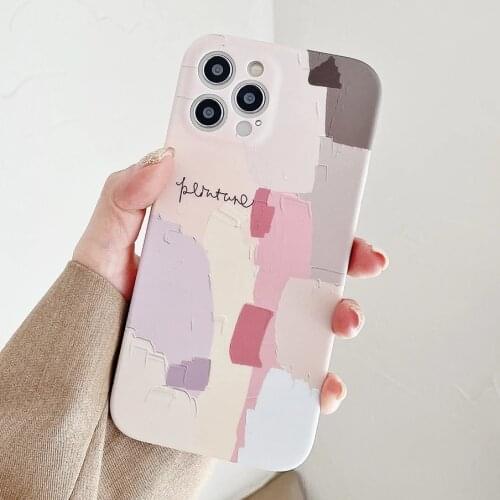 Retro Abstract Graffiti Phone Case For iPhone 12 11 Pro Max XR XS Max 7 8 Plus X 12 Mini Camera Protection Soft Back Cover Coque