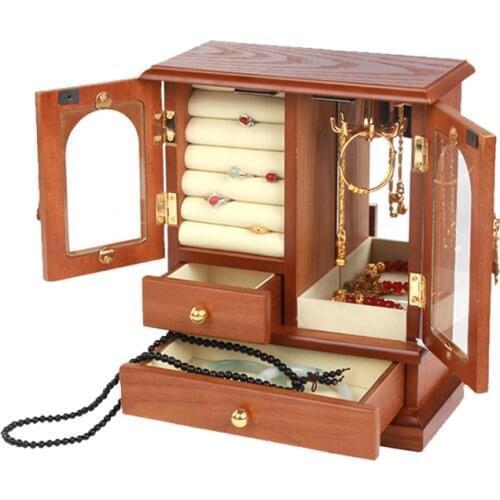 Wardrobe Jewelry Display Storage Foldable Case For Wedding Ring Bracelet Earrings Necklace Jewellery Gift Organizer Box New