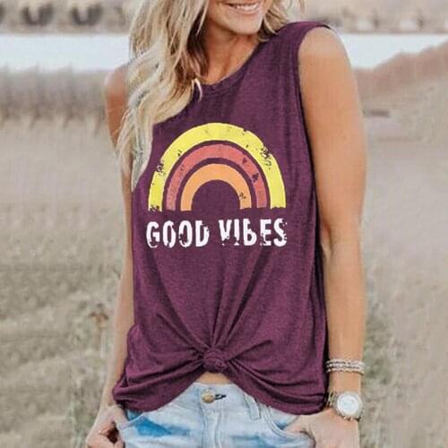 T Shirt Women Printed Harajuku Top Sleeveless Tee Female Tshirts Oversized Summer 2021 Clothing Y2k Ropa Mujer Streetwear Tops