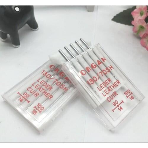 ORGAN SEWING MACHINE NEEDLES 130/705H DOMESTIC LEATHER MIX PACK FOR LEATHER OF ALL KINDS 1PACK =5PCS