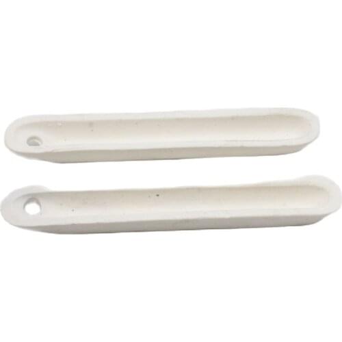 2PCS High Temperature Alumina Ceramic Crucible Boat Quartz Silica Melting Crucible for Jewelry Casting