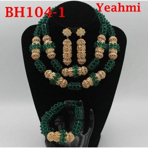 African Costume Wedding Party jewelry sets Silver Plated Crystal necklace earring bracelet ring sets african beads jewelry sets