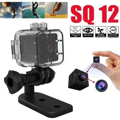 SQ12 HD 1080P Mini Camera Waterproof Sport Action Camera Small DV Camcorder Night Vision Motion Mini Micro Camera PK SQ10 SQ11