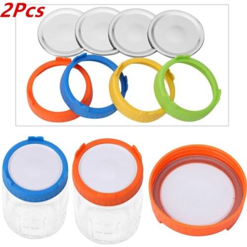2Pcs 86mm Sprouting Lids Sprout Cover Kit Seed Growing Germination Screw Bands Sealing Rings Lid for Mason Jars Canning Jars