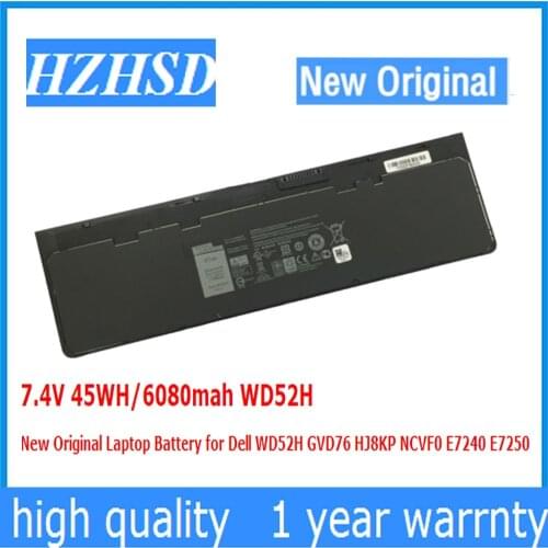 7.4V 45WH/6080mah WD52H New Original Laptop Battery for Dell WD52H GVD76 HJ8KP NCVF0 E7240 E7250