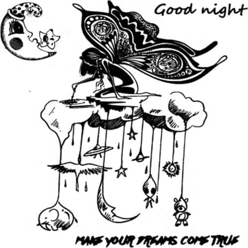 AZSG Moon / Fairy / Good Night Clear Stamps For DIY Scrapbooking Decorative Card Making Crafts Fun Decoration Supplies