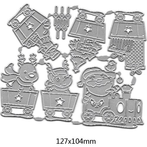 Christmas Car Metal Cutting Dies Stencil DIY Scrapbooking Album Stamp Paper Card Embossing Decor Craft T3LE