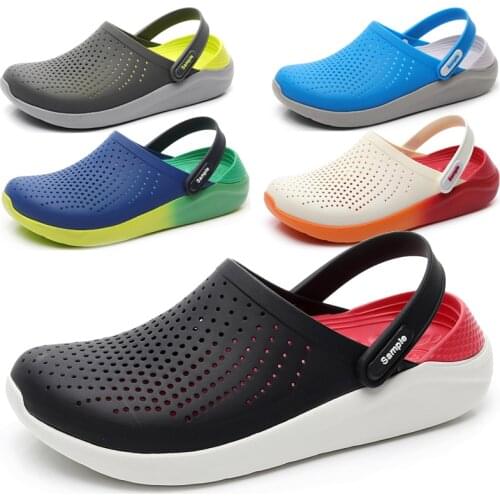 Xiaomi Hole Shoes Mens Non-slip Soft Bottom Breathable Beach Thick Bottom Baotou Couple Female Students Casual Sandals Slippers