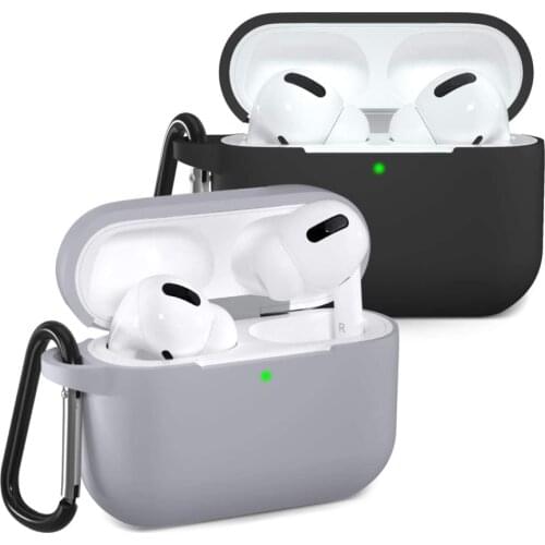 YAYUU Silicone Case Compatible with AirPods Pro Case Shockproof Protective Case for Apple Airpods 3 Case with Carabiner