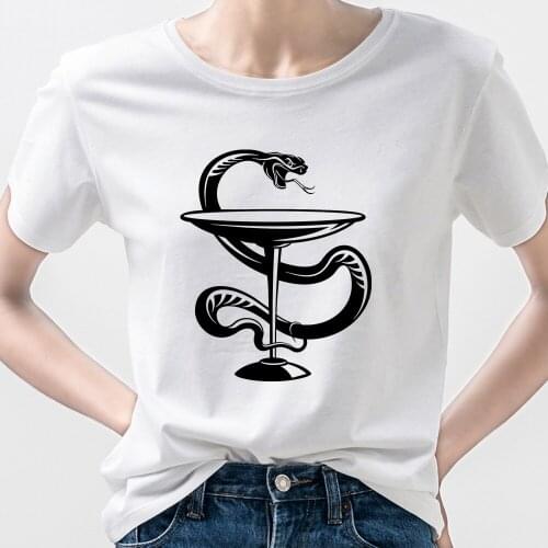 Collect Snake Venom Fashion European Womens T-Shirts Pharmacy Overalls Summer Top Short Sleeve Ropa Mujer Graphic Tee Wholesale