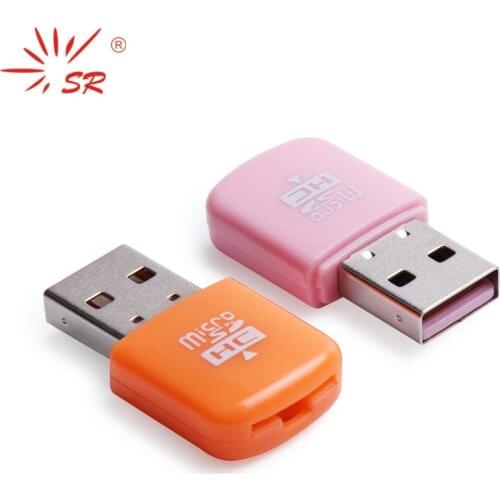 SR USB Card Reader Mini TF Memory Micro SD Card Readers Up to 64GB with 5 Colors