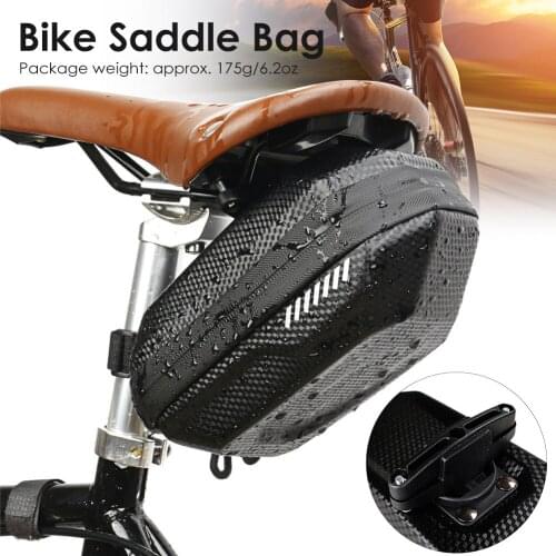 0.8L EVA Hard Shell Bicycle Saddle Bag Large Water Resistant Bike Repair Tools Storage Bag Bike Rear Tool Bag FOR MTB Bike TOOL