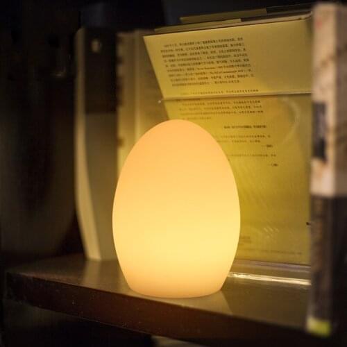 LED bar lamp Rechargeable telecontrol egg shaped lamp Outdoor cafeteria decorating small night lights Colorful creative table