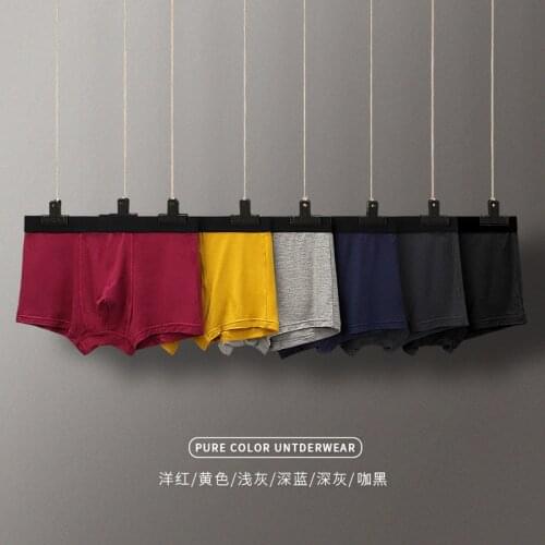 6PSC/ pack Men Underwear Boxer 95% Modal Cotton Man Under wear Breathable Solid shorts Men Underpants boxer homme size L-4XL