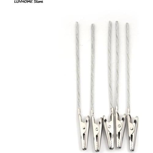 10pcs Non-insulated Metal Electric Wire Test Crocodile Clamp Alligator Clips 11cm length