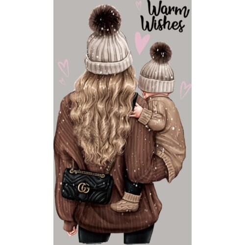 Winter Wishes Baby Decor Patch Vinyl Tops Heat Transfer Appliqued Diy Clothing Badges Patches Easy Print By Household Irons