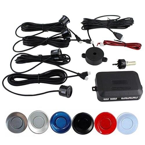 Buzzers Car Parking Sensor Car Reversing Back-up Radars Sound Alert + 4 Sensors Car Accessories