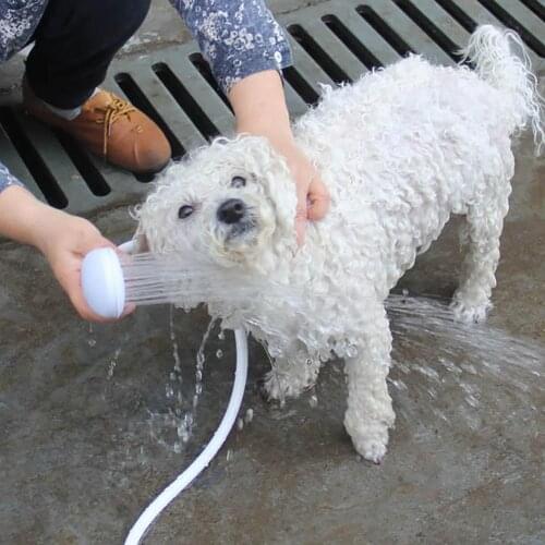 1.30m Plastic Washing Pet Dogs Cats Hair Shower Head Bathing Nozzle with Hose Easily remove for convenient storage for time use