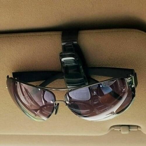 1pc Car Sunglasses Clip Card Holder Auto Sun Visor Storage Glasses Mount Ticket Receipt Interior Accessories For BMW Golf Tesla