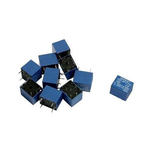 10 Pcs DC 9V Coil 7A 240VAC 10A 125VAC/28VDC 5 Pins SPST Power Relay JQC-3F