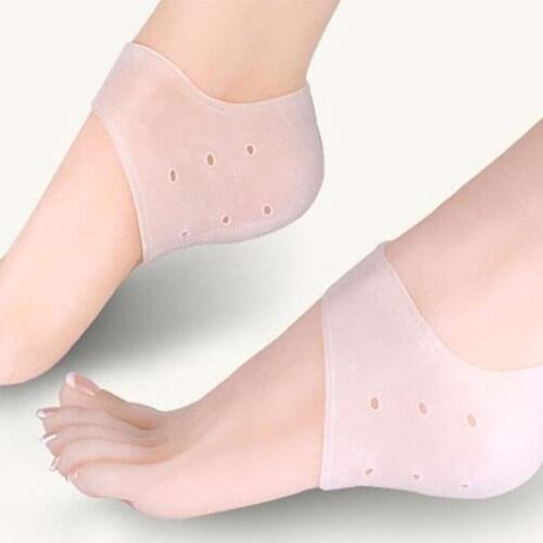 2pcs Silicone Heel Cover Moisturizing Gel Heel Socks Protector Anti-slip Cracked Foot Skin Care Protectors Foot Care Tool