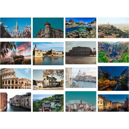 5D Diy Cross Stitch Nordic Travel Landscape Diamond Painting Architecture Art Embroidery Full Square Round Diamond Home Decor