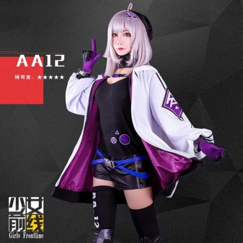 Anime Girls Frontline AA12 Game Cosplay Costume Jackets Shorts Daily Women Carnival Party Uniform Brand New