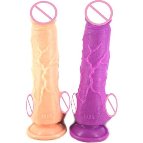 1.96" Thick Big Dildo Purple Flesh Large Dildo Suction Cup Clear Blood Vessel Realistic Penis Sex Toy For Women Erotic Toy