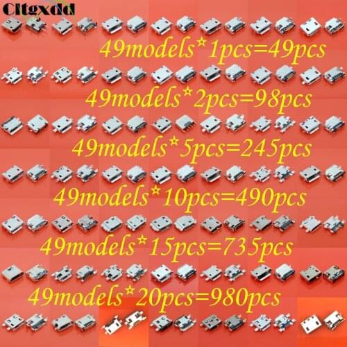 Cltgxdd 49model 5 pin 7 pin Micro USB jack,USB socket,USB connector charging port For Samsung Huawei Lenovo LG OPPO Nokia Tablet