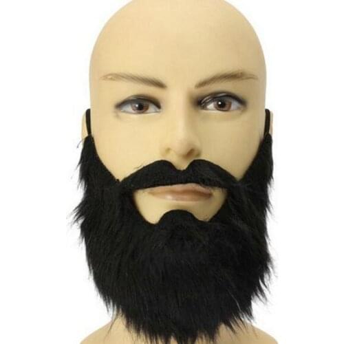 Fake Black Beard False Moustache Fancy Dress False Black Beards Halloween Party Masks Prom Props for Cosplay