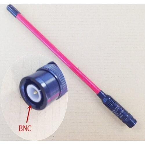 KINNOTA Red Fiber Glass UV 144/430mhz Dual Band BNC antenna for ICOM IC-V82,IC-V8,for Kenwood TH-K4AT,TK308 etc walkie talkie