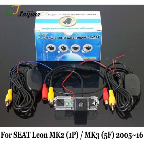 Rearview Camera kit For SEAT Leon 1P 5F MK2 MK3 2005~2016 / HD Night Vision Wireless Car Rear Reverse Backup Cameras RCA AUX