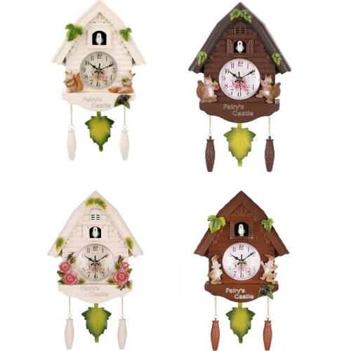 Cute Bird Wall Clock Cuckoo Alarm Clock Cuckoo Clock Living Room Watch Brief Children Bedroom Decor Home Day Time Alarm Clocks