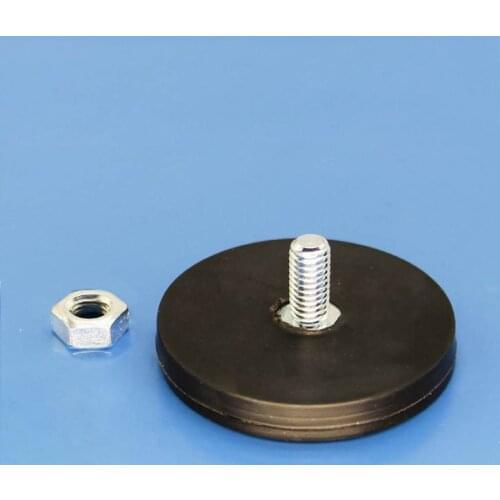 Powerful Neodymium Magnet Disc Rubber Costed M6 M8 Thread Camera Magnets DVR Phone holder base Magnetic Mounts for Led bar light