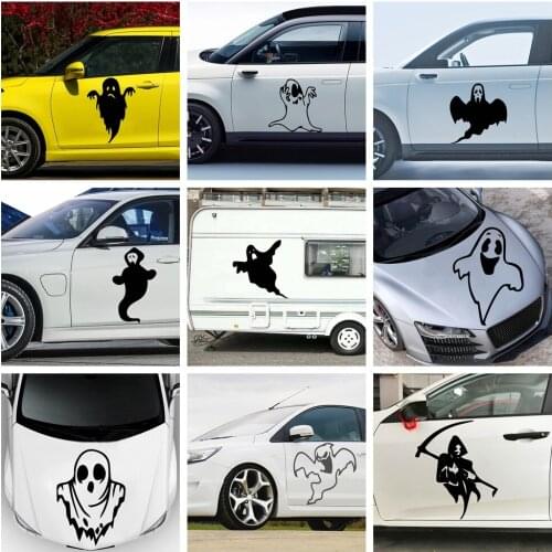 Newest Ghost Car Stickers Rearview Mirror Side Decal Stripe Vinyl Truck Vehicle Body Accessories