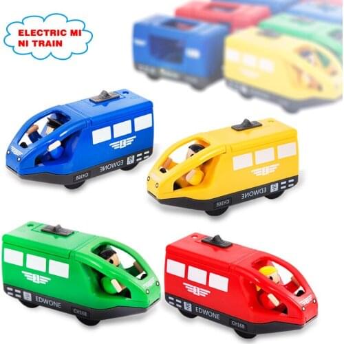 2019 New Kids Electric Train Toys Magnetic Wooden Slot Diecast Electronic Vehicle Toy Birthday Gifts For Children Kids 4 Colors