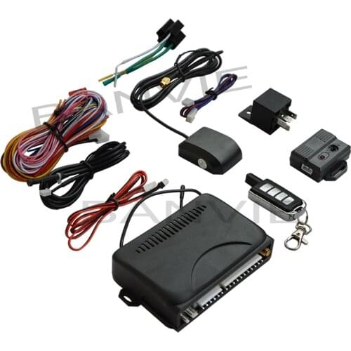 2 in 1 One way car alarm system + GPS tracker device with keyless entry remote trunk release GPRS GSM Vehicle Tracking Device