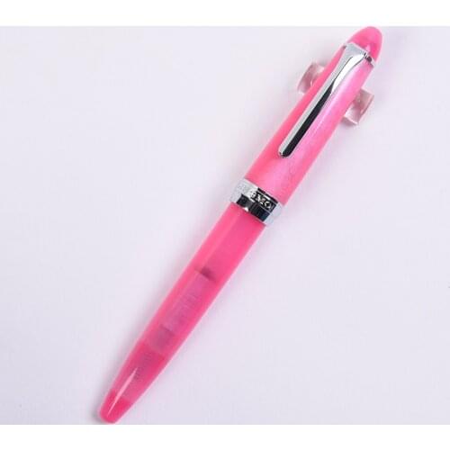 2020 New Arrival Yellow and Silver Clip Fountain Pen with Original Gift Case 0.5mm F Nib Ink Pens for Christmas Gift