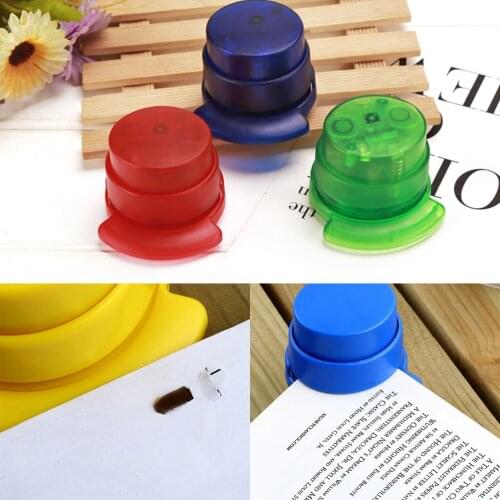 Hand-held Mini Safe Stapler Without Staples Staple Free Stapleless 3-5 Pages Capacity For Paper Binding Business School Office