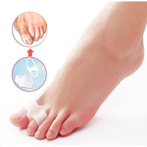 1/2Pair Hallux Valgus Toe Seperator Silicone Foot Care Tools Posture Corrector Bone Thumb Protector Massage Big Bone Orthotics