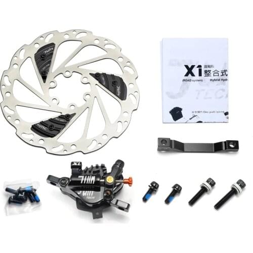 Juin Tech X1 Hydraulic Cable Pull Disc Brake Caliper 160mm cooling fins Cyclocross Cx Road MTB Taiwan