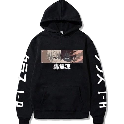 Anime Autumn Winter Men Women My Hero Academia Print Hoodie Loog Sleeve Shoto Todoroki Sweatshirt Unisex Harajuku