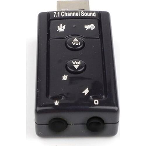 Usb Sound Card 7.1 Channel Usb External Sound Card 3D Surround Sound with Button Control Sound Card ONLENY