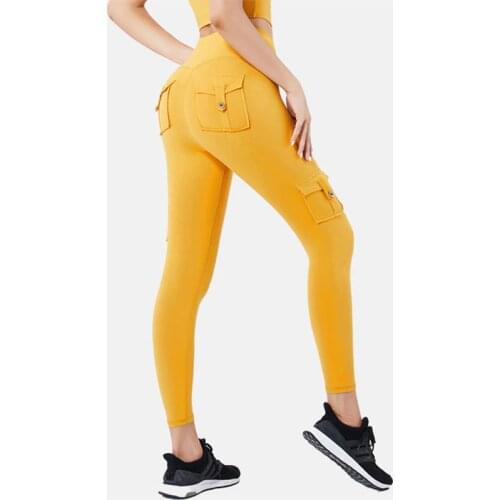SALSPOR New Yoga Leggings Women Fitness Push Up Pocket Sweatpant Sports Running Workout Athletics Elastics Tight Gym Legging