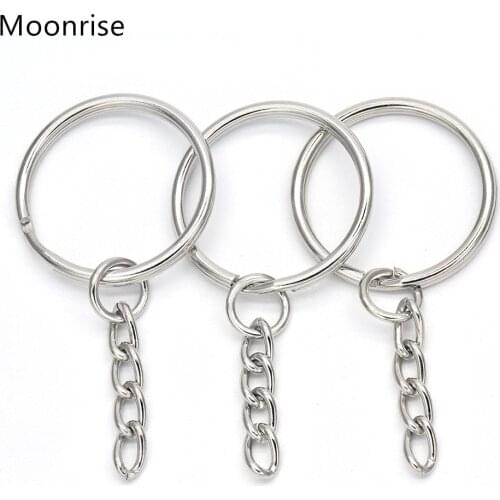 12Pcs 25mm Metal Split Keychain Ring Parts Craft DIY Key Chain