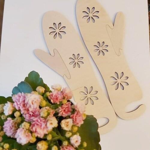 2 pcs Wooden Gloves Blockers DIY Christmas Glove Model Board Knitting Gift for Beginners Household KnittingTool Yarn Crafts