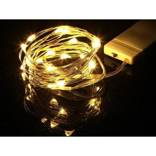 20pcs Decorative Lights 2M 20LED Christmas Lights Silver Wire Mason Jar Lights for Wedding Birthday Party Xmas Decoration