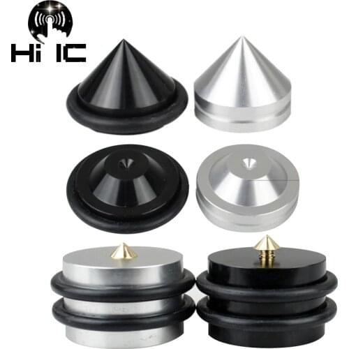 4pcs HIFI Audio Speakers Amplifier Aluminum Anti-shock Shock Absorber Foot Pad Feet Nail Pads Vibration Absorption Stands