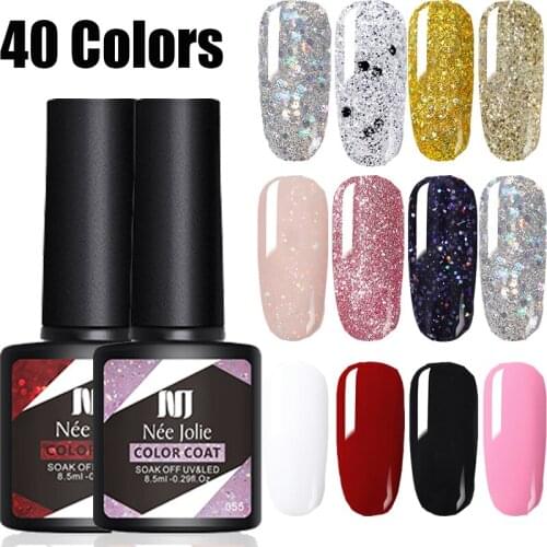 4pcs/set Glitter Matte Gel Nail Polish Semi Permanent Gel LED UV Varnish Soak Off 8.5ML Manicure UV Gel Nail Art Gel Polish