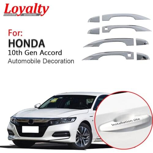 Loyalty for Honda Accord 10th Gen 2018-2020 Door Handle Cover Trim ABS Silver High Quality 8pcs Car Styling Auto Accessories